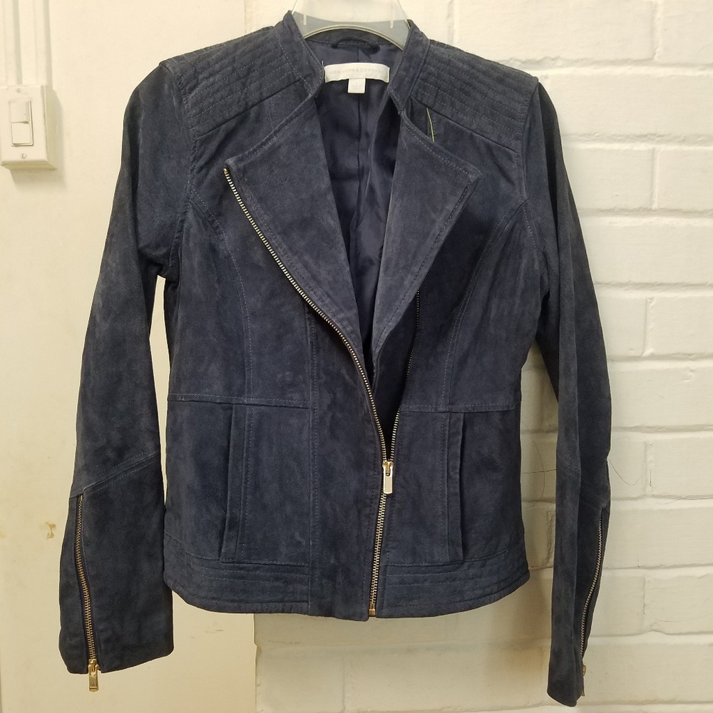 NYC blue seude jacket size S